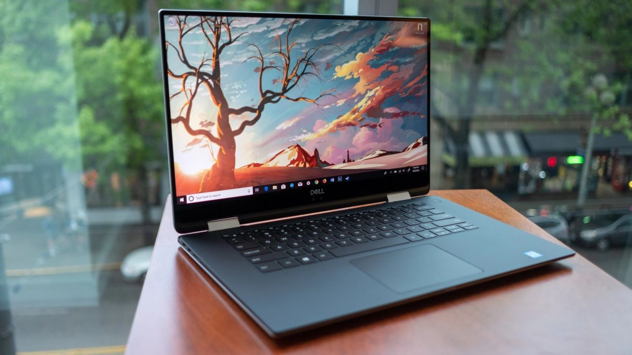 Laptop on desk