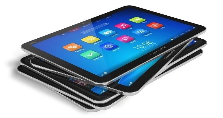 Tablets stacked